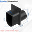 Adaptador drenaje piscina para tubo 1 1/2" negro