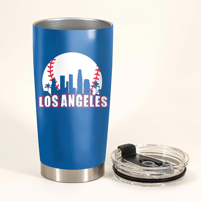 Vaso béisbol LA Skyline 20oz acero inox aislado