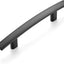 Tirador curvado gabinete 5-3/16pulg negro mate para cajones cocina