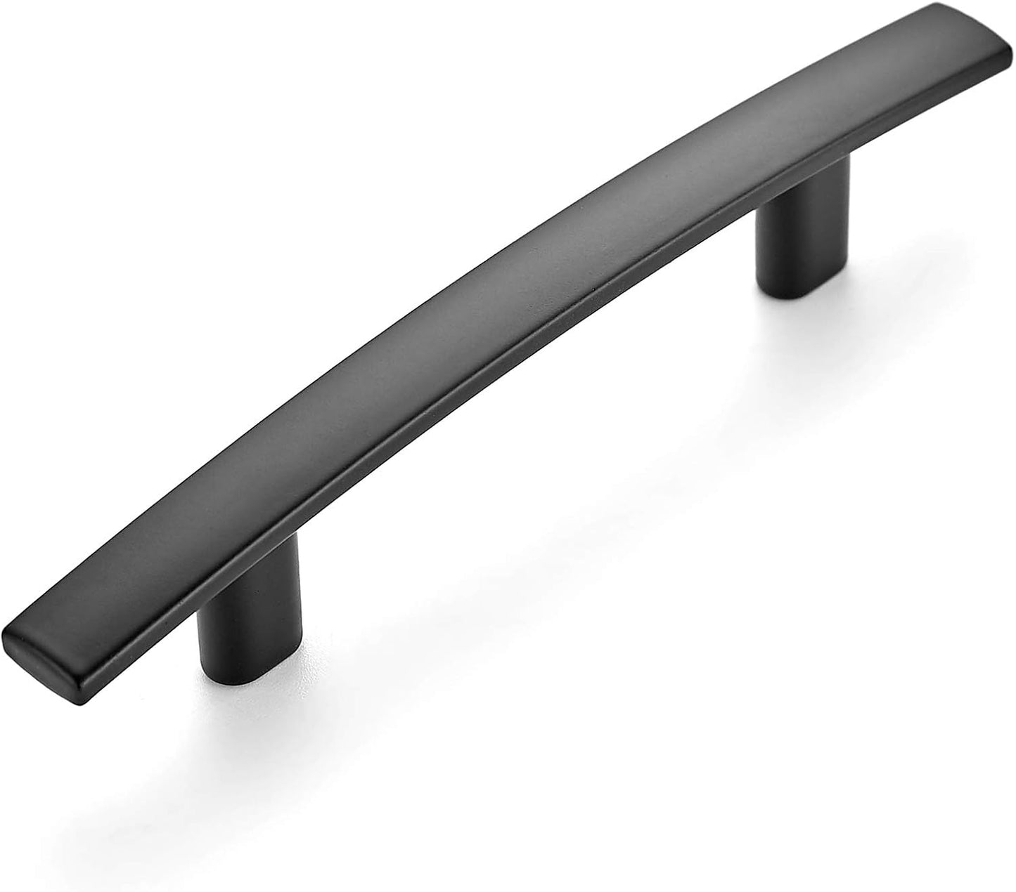 Tirador curvado gabinete 5-3/16pulg negro mate para cajones cocina