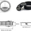 2 Pzas Cable Escritorio 2-3/8pulg Cubierta Plástica Negro