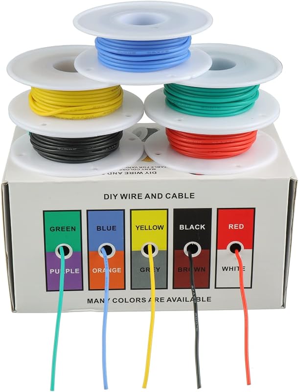 Cable silicona 24 AWG 300 V con tubos termorretráctiles φ3 mm