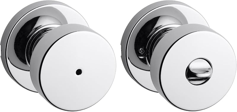Pomo puerta baño dormitorio cromado sin llave set 10