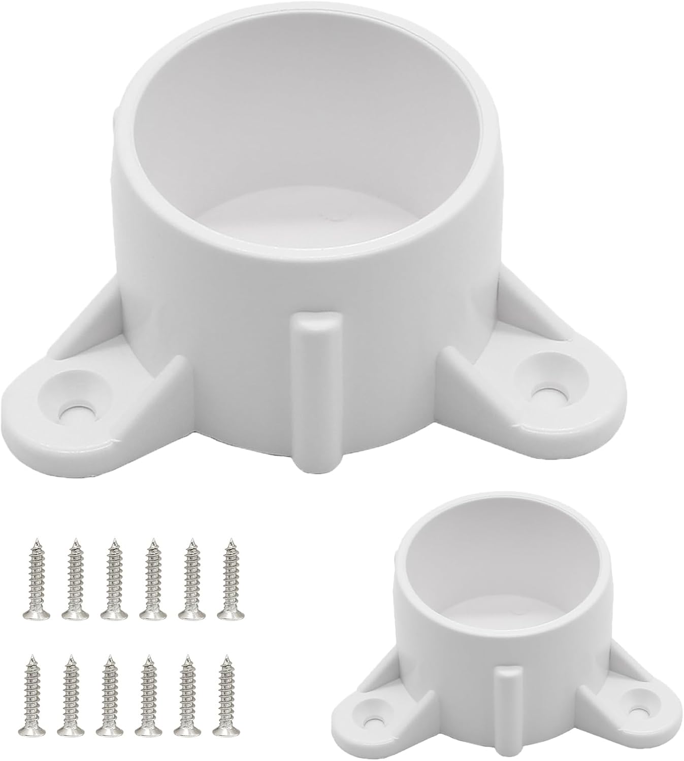 Tapones PVC 2pulg para patas mesa soporte varilla blancas 2pzas