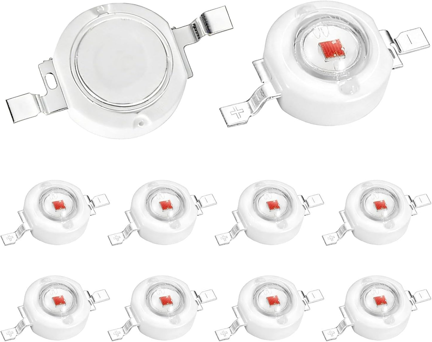 Lámpara LED COB 1.8-3.4V 600-700mA Roja 10 Pzas