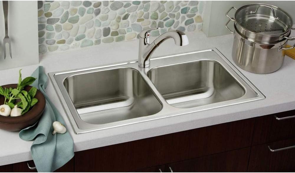 Fregadero acero inox 25x21pulg tazón único montaje superior