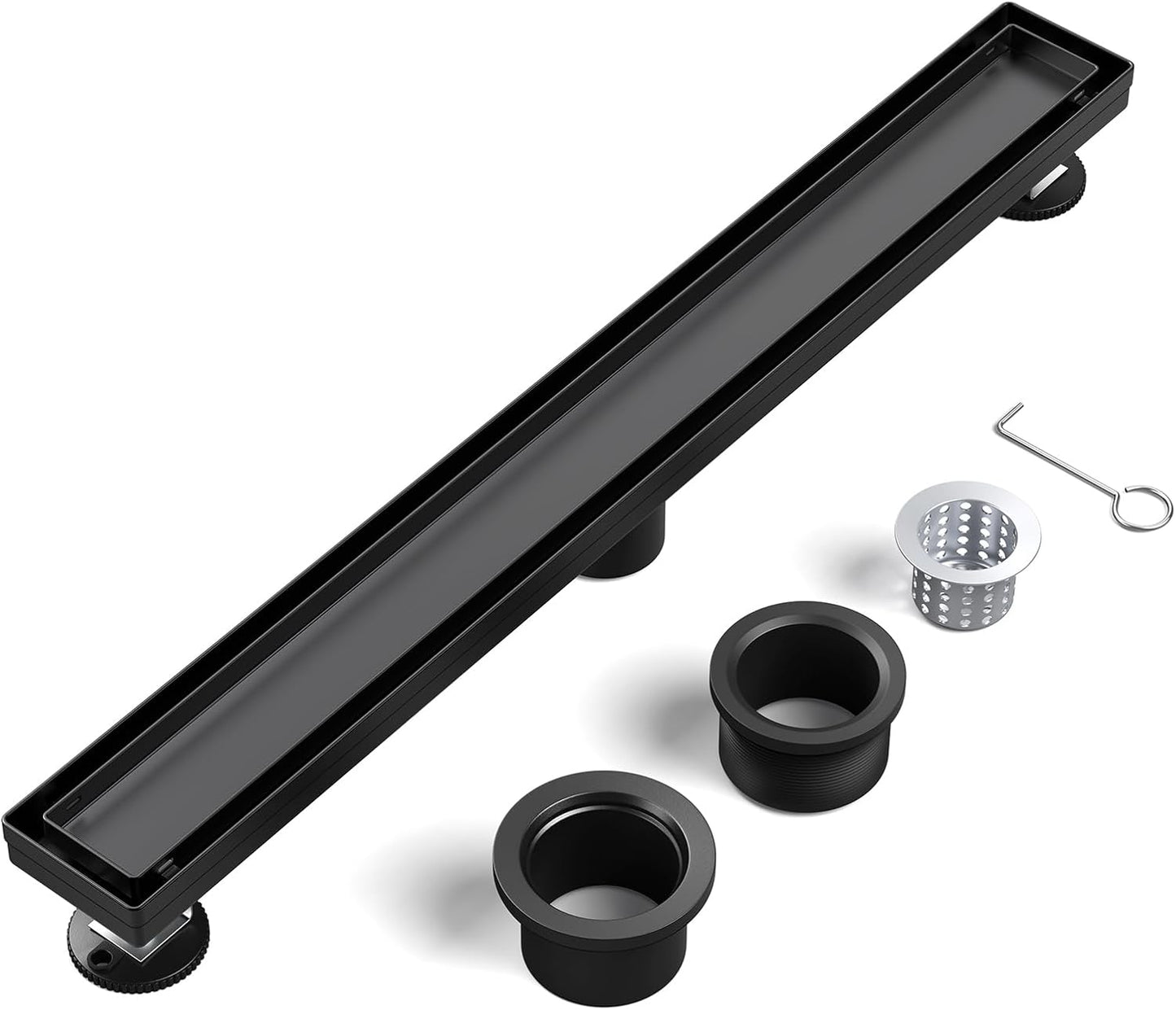 Drenaje ducha 18pulg acero inox color negro mate reversible