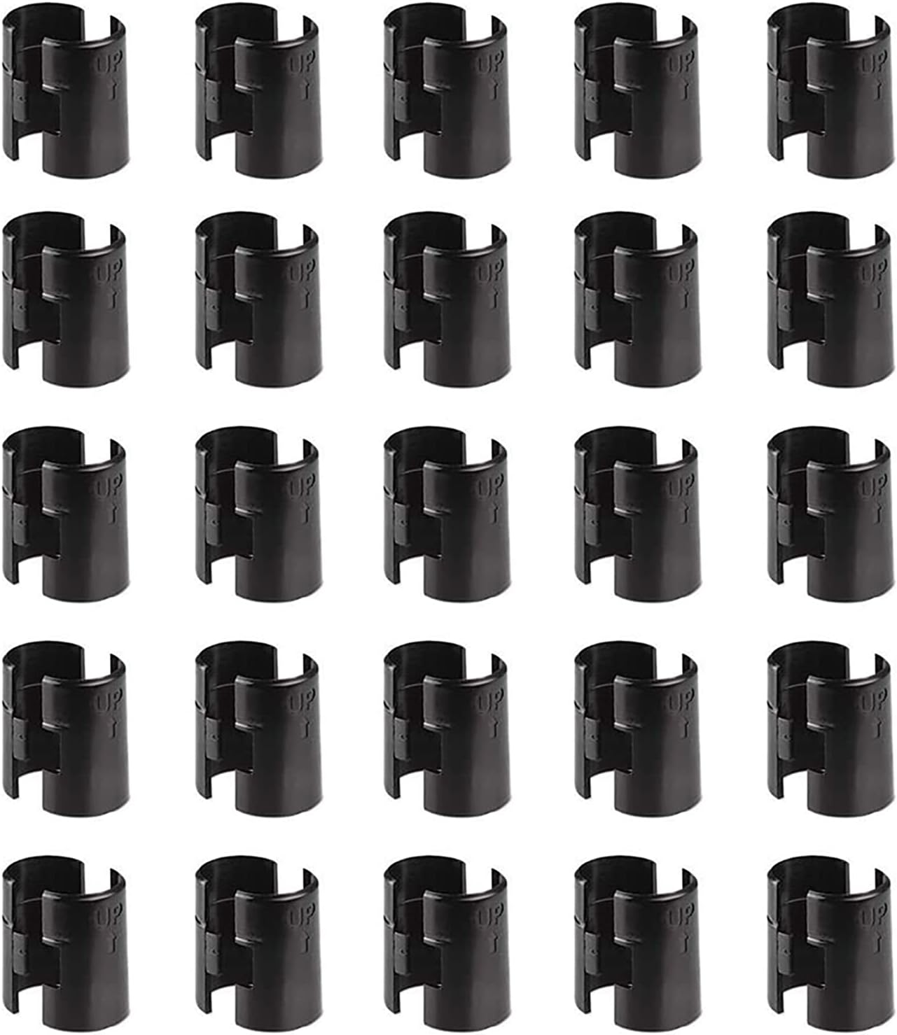 Clips alambre estantes 3/4pulg 50pzas color negro