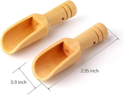 20 Pzas Cucharas Madera Bambú para Sales Baño Té Detergente