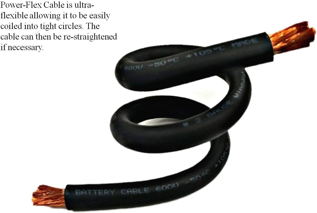 Cable cobre ultraflexible 4 AWG 10pies color negro auto