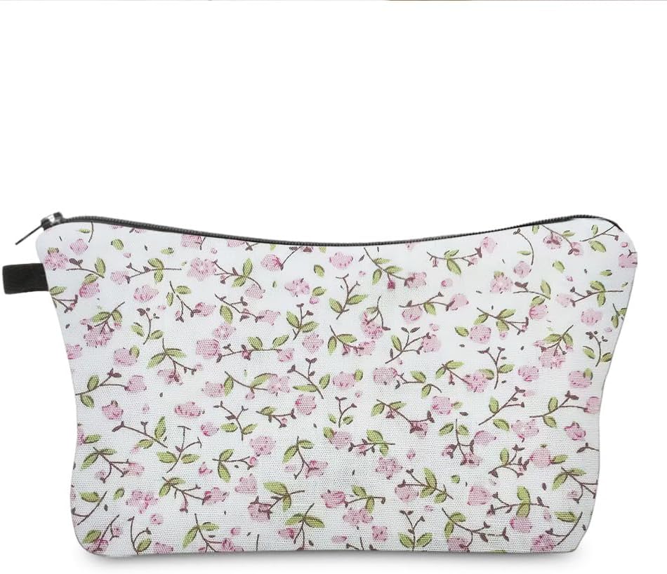 Bolsa maquillaje 3D portátil con cremallera impermeable rosa
