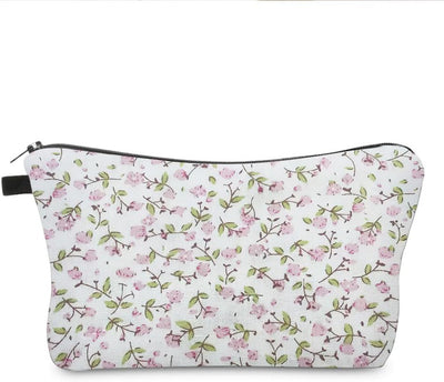 Bolsa maquillaje 3D portátil con cremallera impermeable rosa