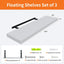 Estantes flotantes blancos set 3 para sala dormitorio baño