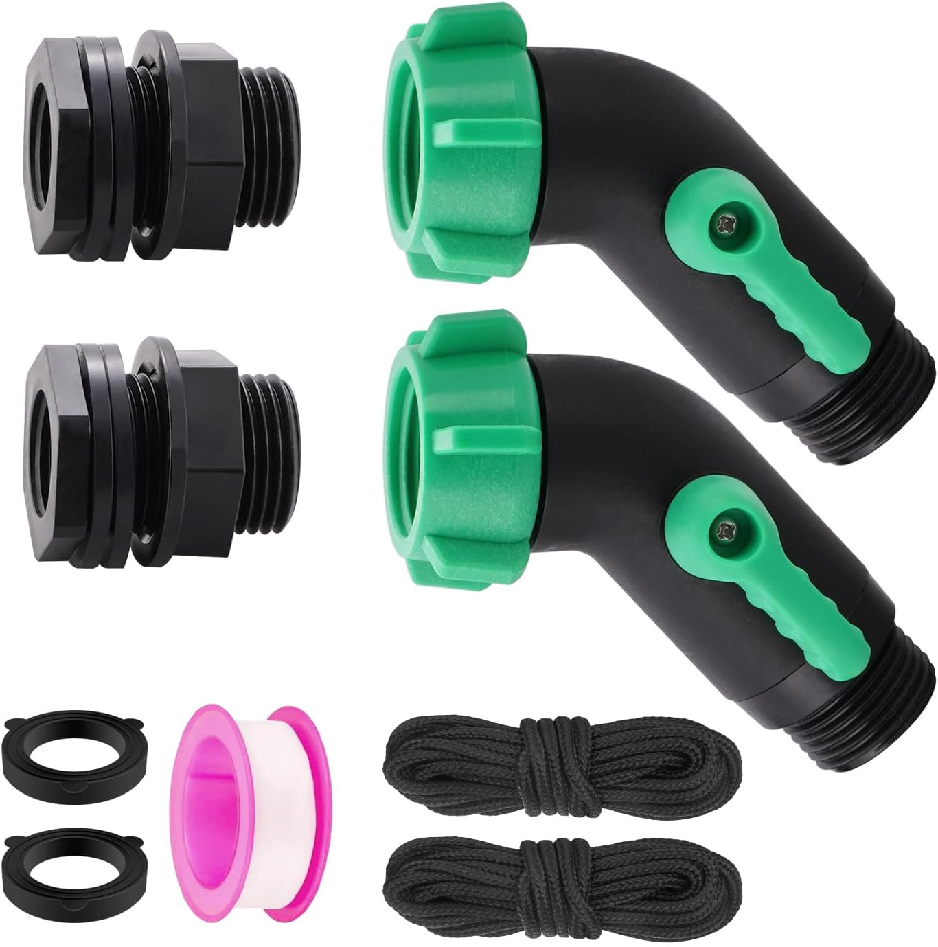 Kit espita barril lluvia 3/4" plástico resistente 2 pzas