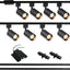 Kit iluminación riel LED 8 luces 6.6ft conector flotante