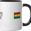 Taza Cerámica Bandera Bolivia Negro/Blanco