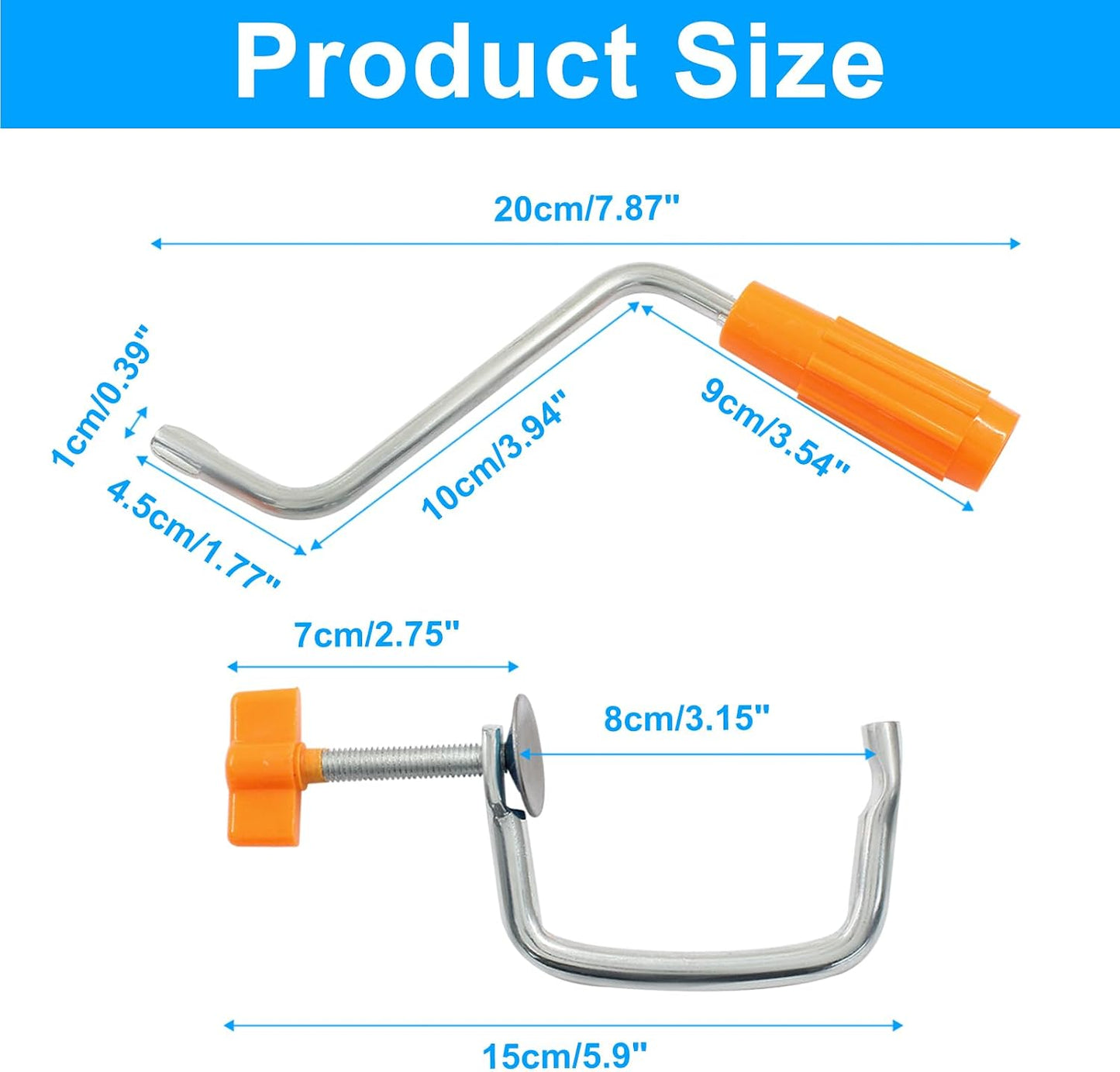Set mango y clip soporte para máquina de pasta estilo 1
