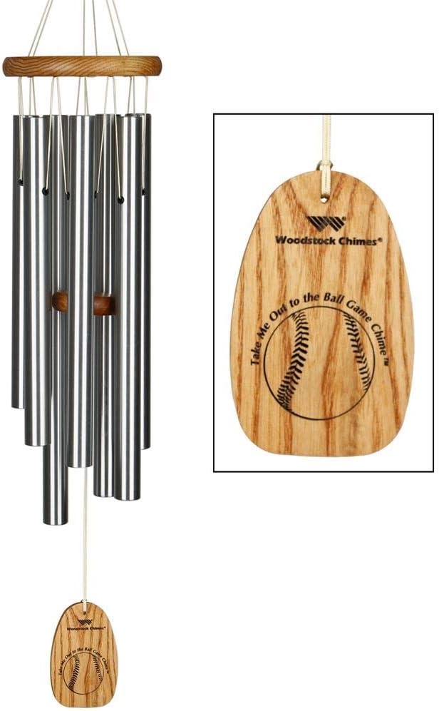 Campanillas de viento de béisbol 28pulg decoración jardín