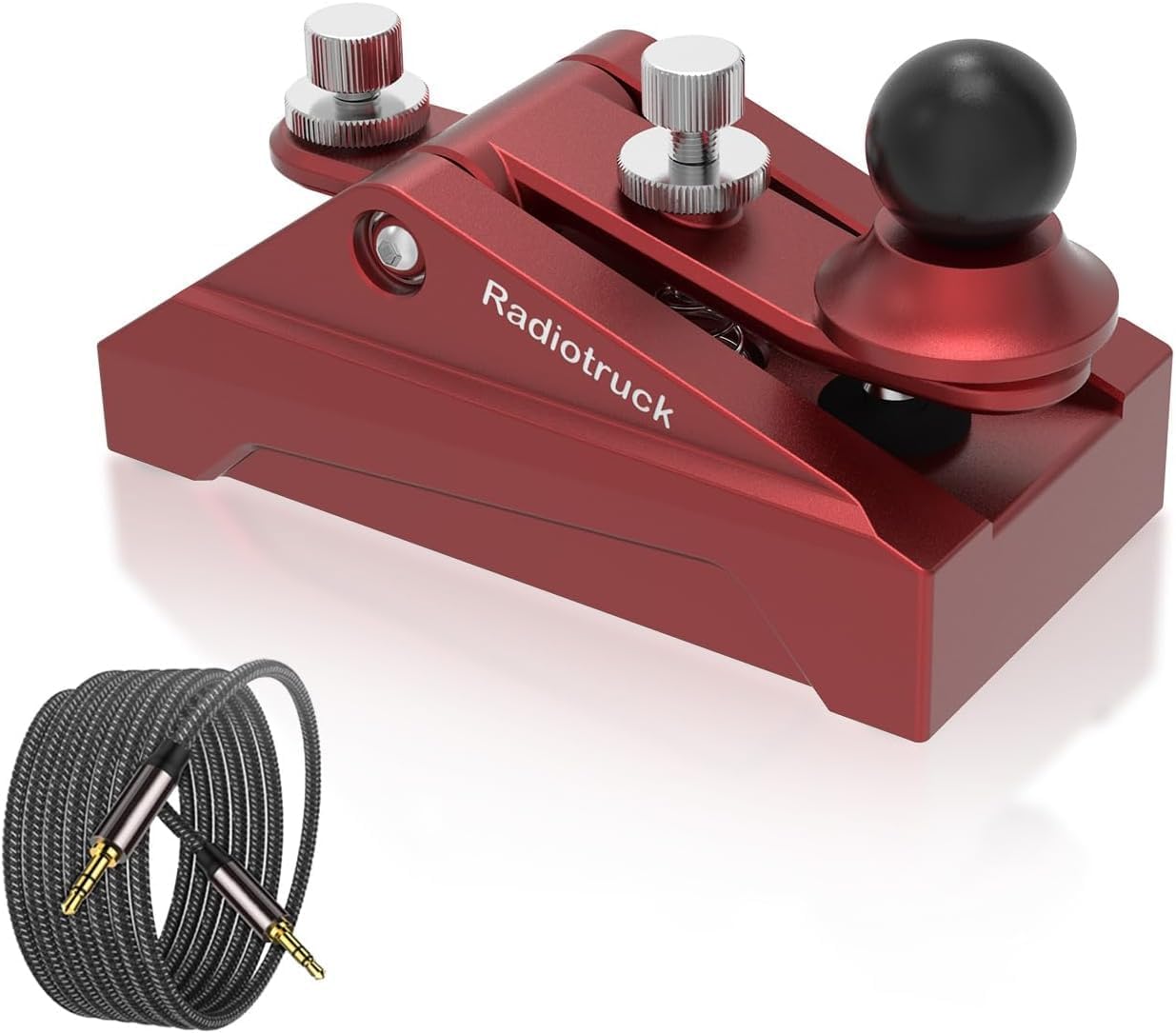 Llave código morse aluminio gris ajustable rojo