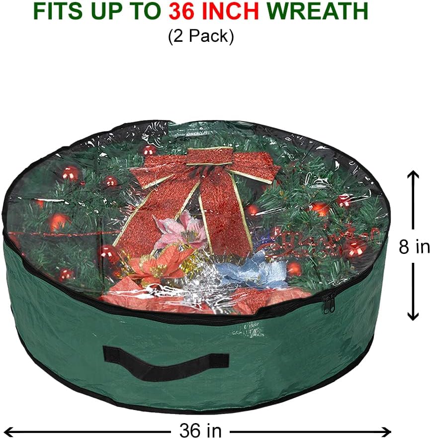Bolsa almacenamiento Navidad 36" con ventana tela
