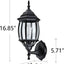 Lámpara exterior 16.8pulg metal vidrio E26 base