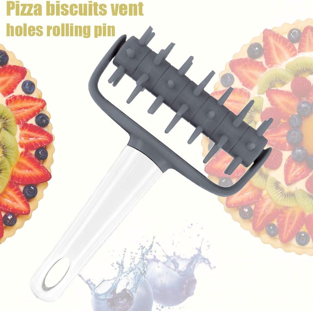 Rodillo de masa para pastel de pizza y cortador de pastelería