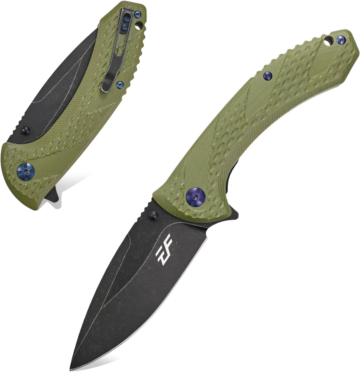 Cuchillo bolsillo D2 acero óxido G10 mango bolas