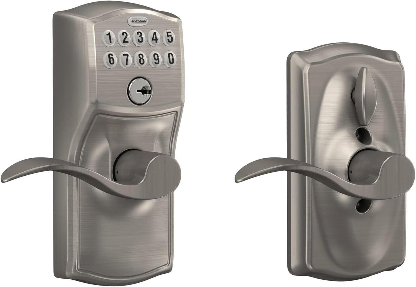 Entrada teclado Flex-Lock palancas Accent níquel satinado