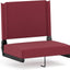 Asiento estadio ligero acolchado soporta 500lb color granate