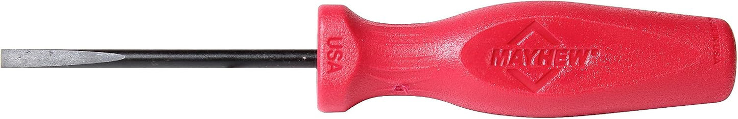 Destornillador ranurado 3/16x3 pulg rojo