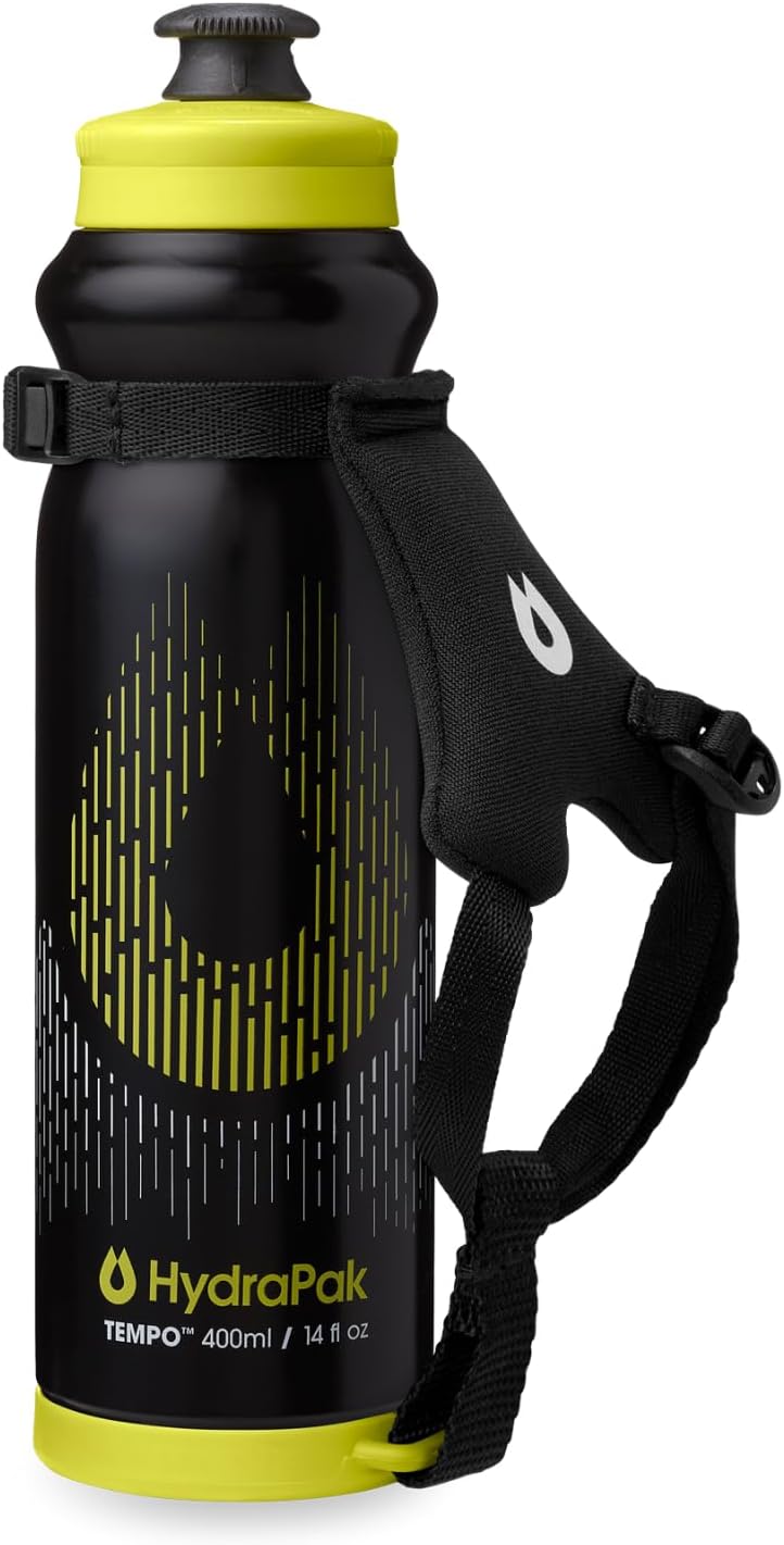 Botella 400ml correa remov. para correr Negro