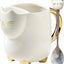 Taza café cerámica con soporte té y cuchara para gatos