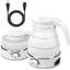 Hervidor eléctrico plegable para té y café 20.3oz blanco