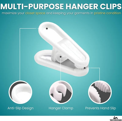 Clips multiusos para colgar 24uds color blanco