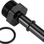 Adaptador combustible aluminio negro 3/8" SAE