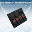 Panel interruptor marino rojo 12V USB QC3.0