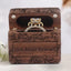 Caja de madera para anillos de boda y compromiso