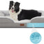 Cama ortopédica perros espuma viscoelástica antideslizante gris