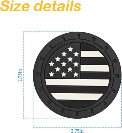 Posavasos coche 4 pzas con bandera USA antideslizante