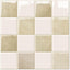 10 Pzas Azulejos Autoadhesivos Cocina Baño 12x12pulg Beige