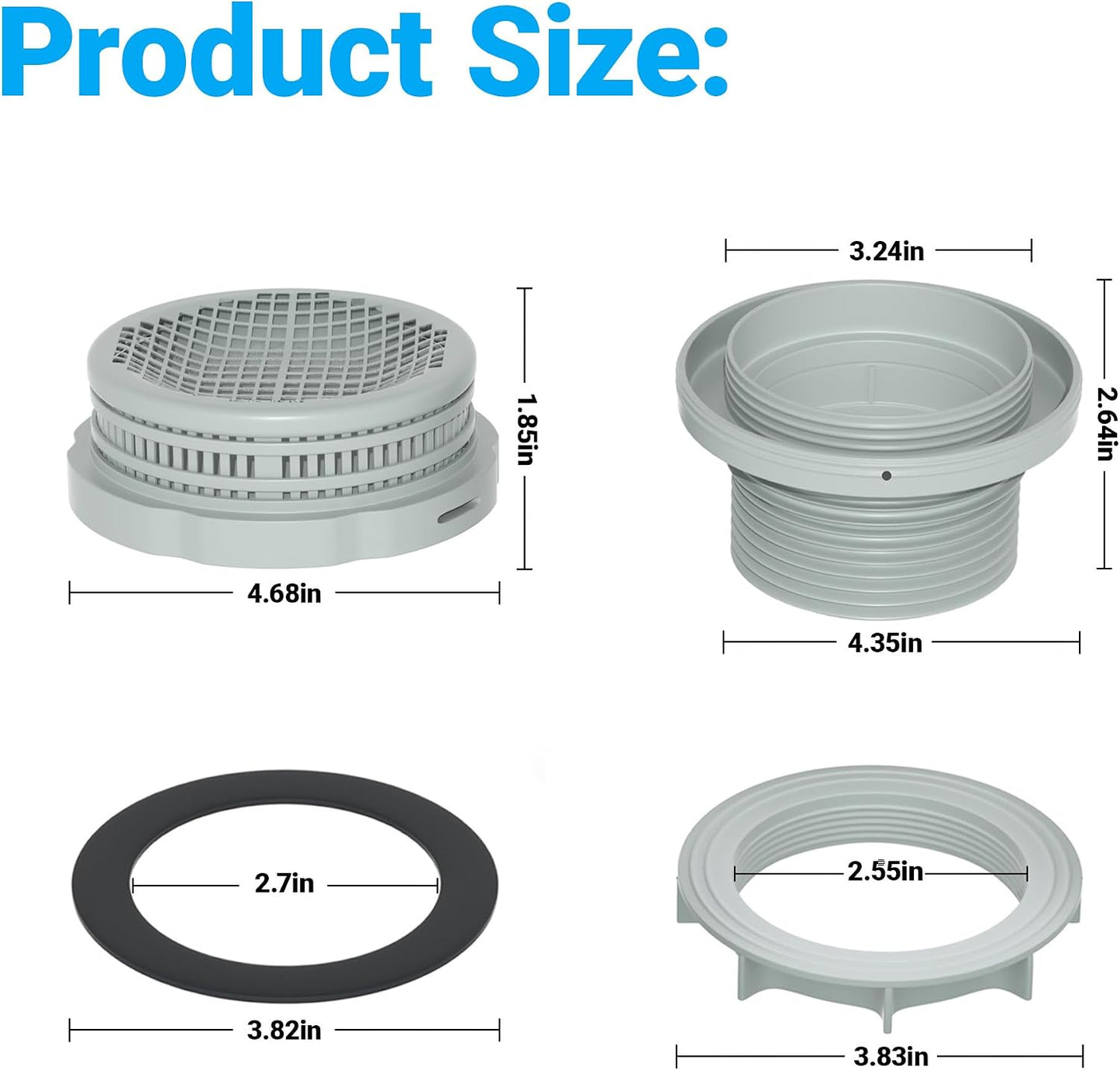 Kit conector filtro roscado para piscina Intex
