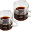 Paquete de 2 vasos de chupito de espresso con asa y doble boquilla