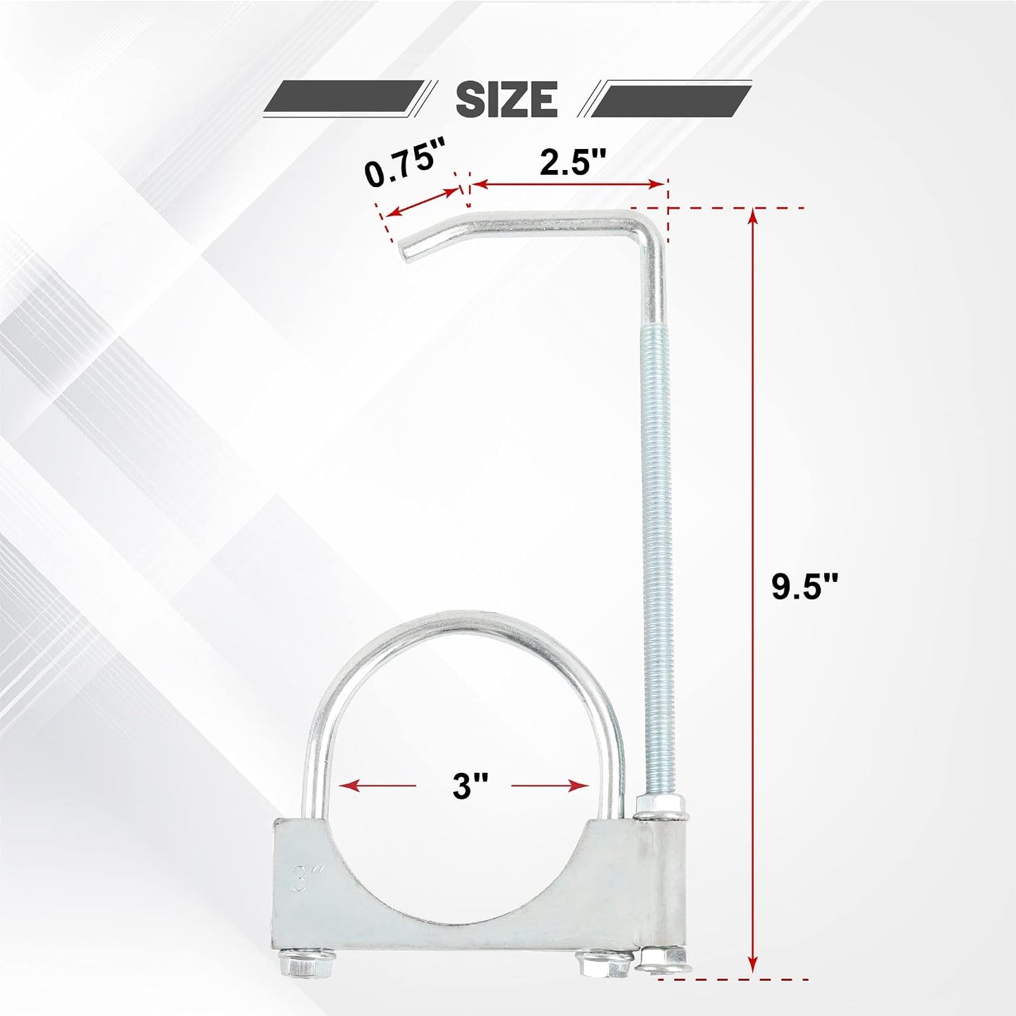 Abrazadera escape con colgador universal 2 Pzas