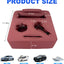 Organiz. asiento trasero coche cuero impermeable rojo vino