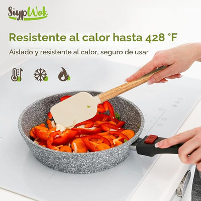 4 Pzas Espátulas Silicón Antiadherente Cuchara Raspador