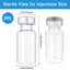 Viales vidrio inyección 3ml sellados transparentes 50 uds
