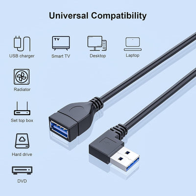Cable USB 3.0 macho a hembra 2uds 7.9pulg 8pulg
