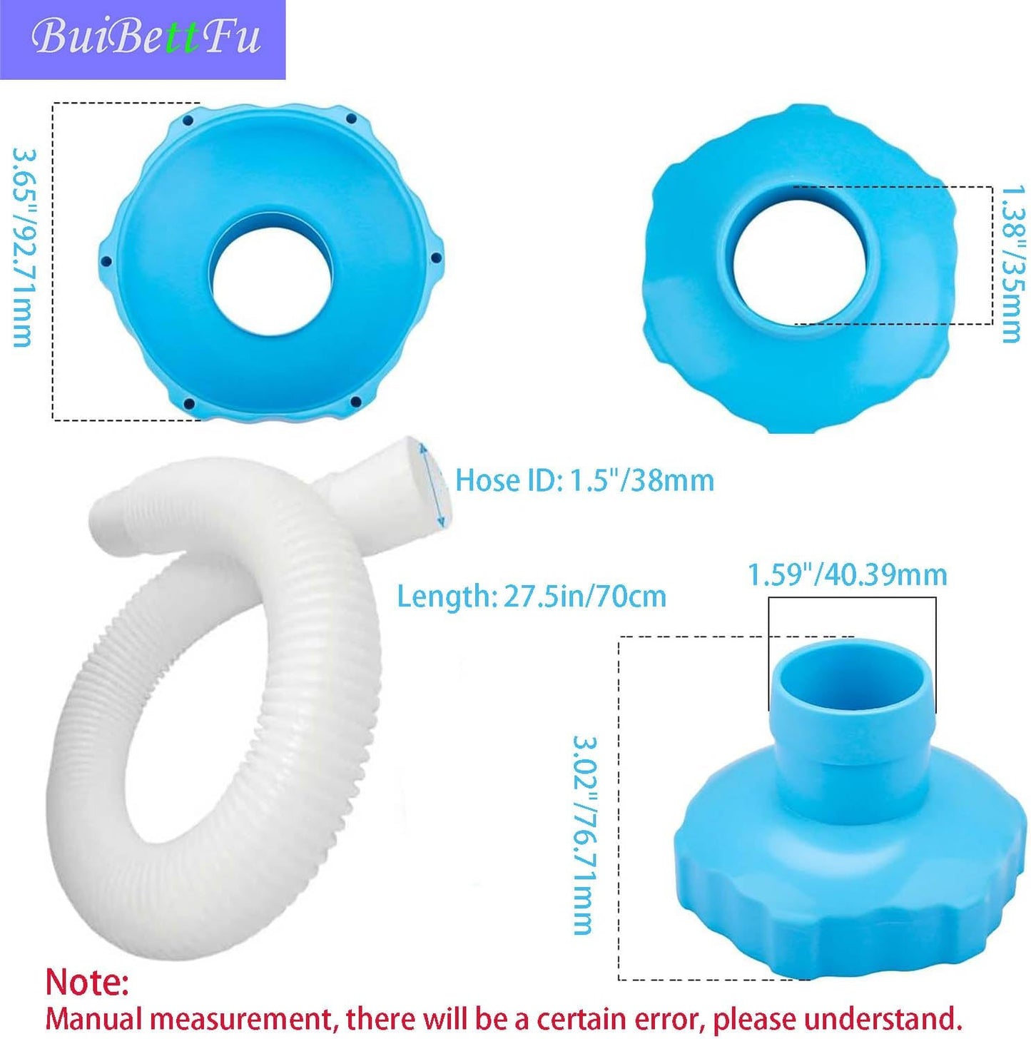 Set pzas repuesto manguera adaptador B piscina