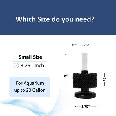 Filtro esponja acuario nano 4pulg hasta 10gal