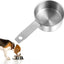 Cuchara medidora de media taza acero inoxidable para perros y gatos